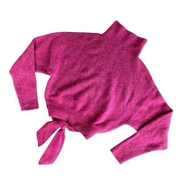 Wilfred Lorin Sweater Funnel Neck Long Dolman Sleeves Sz S Magenta Aritzia - Picture 9 of 12